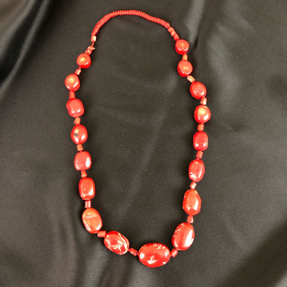 Coral Chunk Necklace